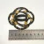 Antique Japanese Tsuba - Iron Sword Guard with Gold Inlay - Pinecone Motif