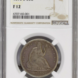 1875-S - USA - Half Dollar 50C - Seated Liberty - NGC F 12 - COIN !!!