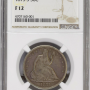 1875-S - USA - Half Dollar 50C - Seated Liberty - NGC F 12 - COIN !!!