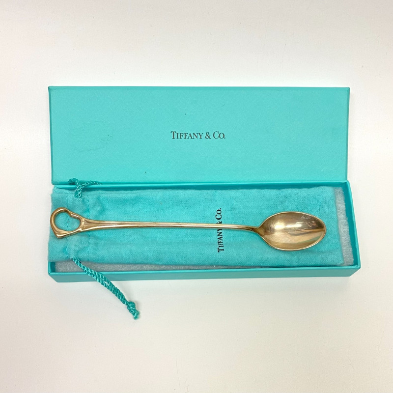 Tiffany & Co. Elsa Peretti 925 Sterling Silver Open Heart Silver Feeding Spoon Tiffany & Co. Elsa Peretti 925 Sterling Silver Open Heart Silver Feeding Spoon