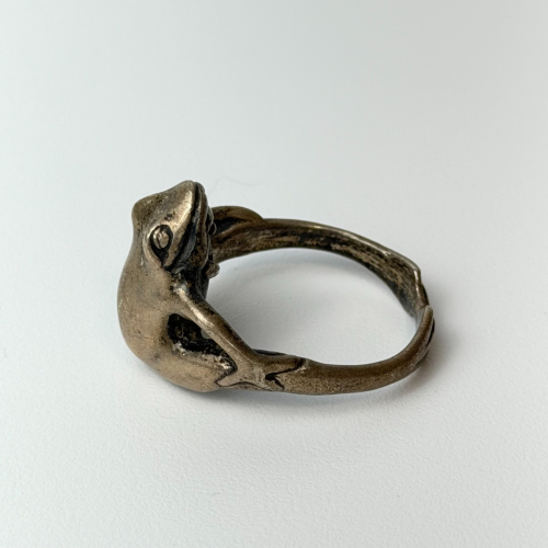 JAMES YESBERGER VINTAGE 70'S STERLING SILVER FROG/PRINCE RING SIZE 8 JAMES YESBERGER VINTAGE 70'S STERLING SILVER FROG/PRINCE RING SIZE 8