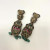 Antique Handmade Necklace and Earrings Diamond Tourmaline Ruby Emerald Sapphire Antique Handmade Necklace and Earrings Diamond Tourmaline Ruby Emerald Sapphire