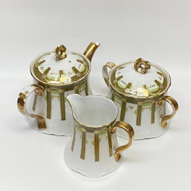 Teapot, sugar bowl and milk jug by Gardner Moscow