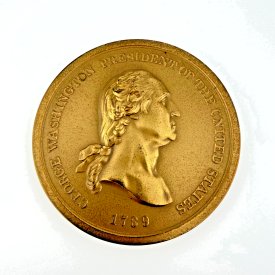George Washington Peace Friendship US Mint Coin 3" Bronze Medal Token