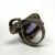Vintage Large  Amethyst and Marcasites Sterling Silver Ring Size 7