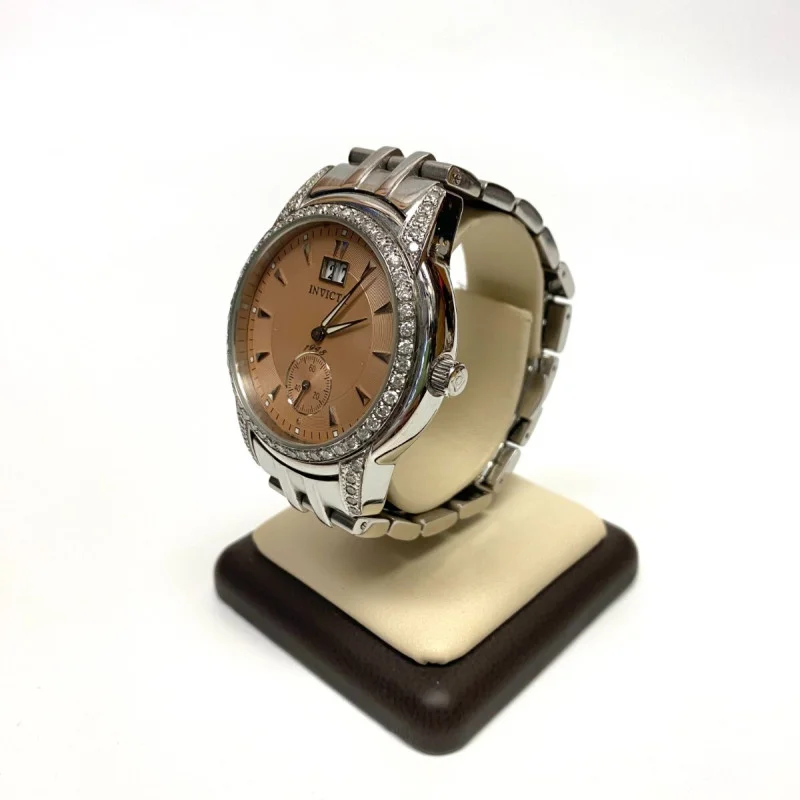 Invicta 2180 Rare Vintage 1948 Ebauche Automatic Swiss Watch 1.98 ct Diamonds