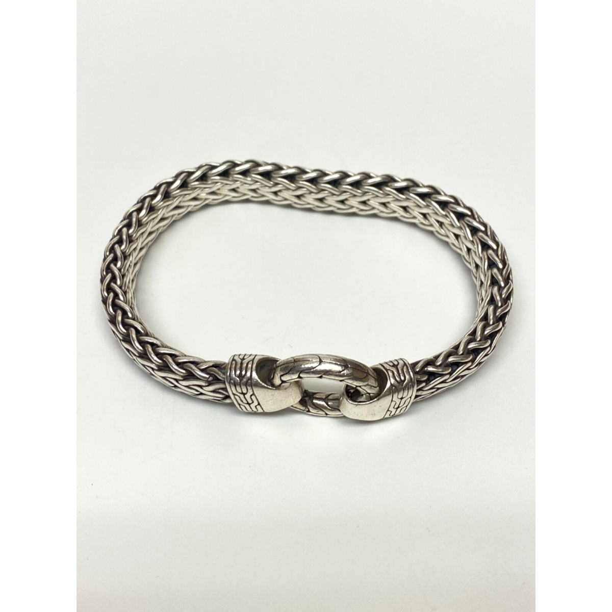 John Hardy Classic Chain Ring Clasp 11 mm, 8.25 in Sterling Silver 925 Bracelet