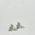 Sterling Silver Cross Diamond &  Black Diamond Woman's Earrings