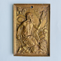 Antique Rare 17th C Spanish Gilt Bronze Saint Jerome Plaquette