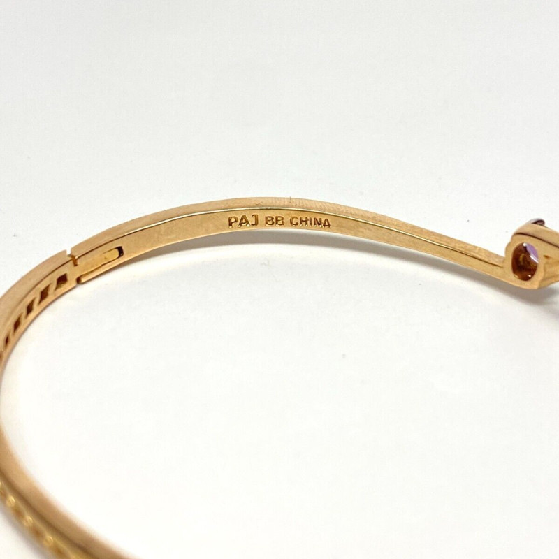 PAJ Gold Plated Amethyst Bangle Bracelet, BB CHINA