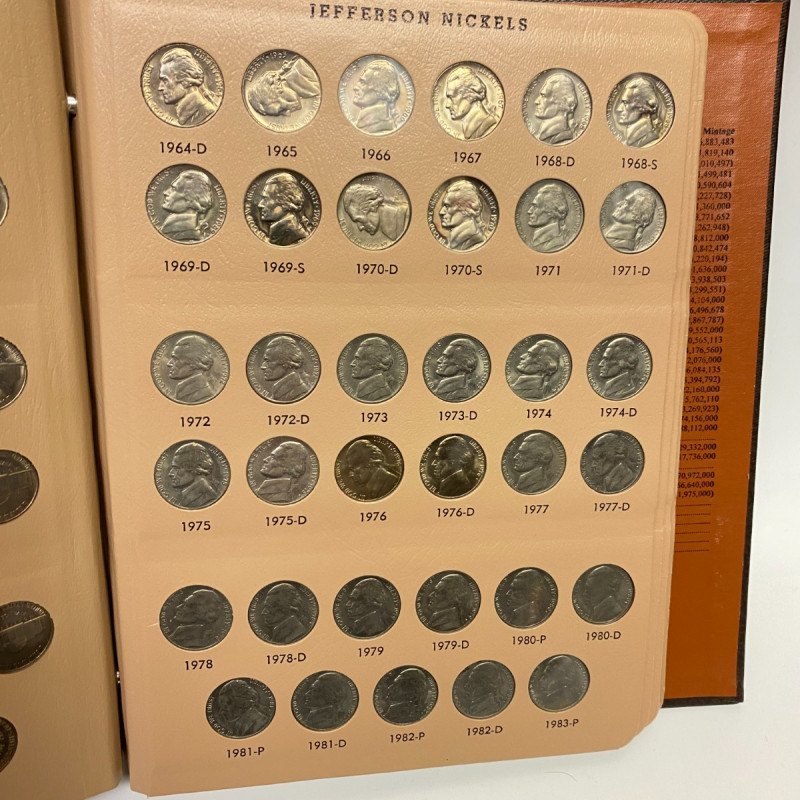 Dansco Album 7113 Jefferson Nickels 1938-1976 Coin Collectors, 158 coins