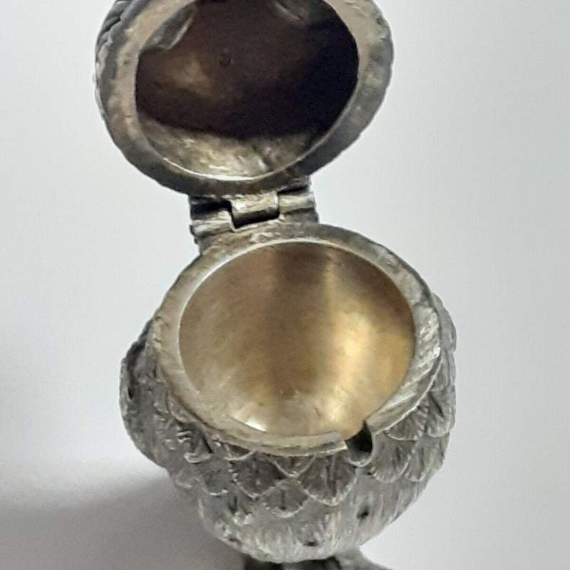 Collectible Vintage Owl Figurine Orange Eyes