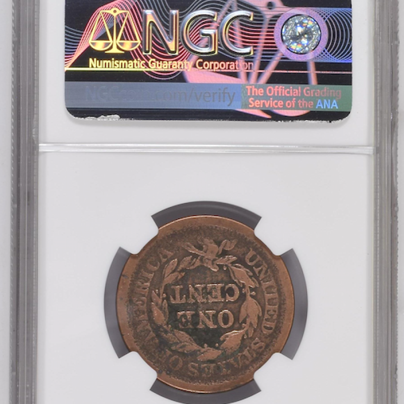 NGC FINE DETAILS BRAIDED HAIR CENTS 1852 1C 