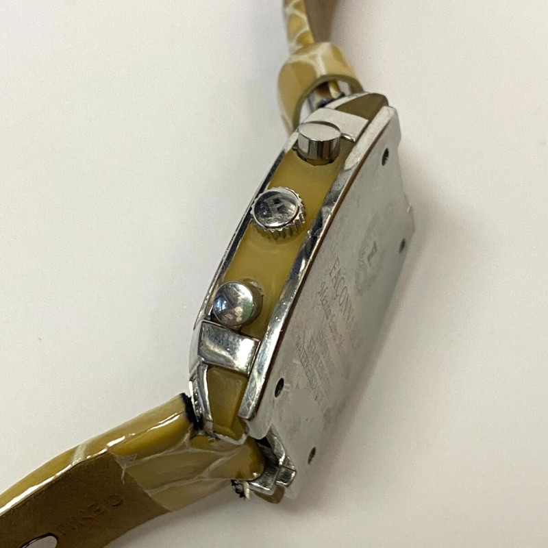 Woman Faconnable Diamond Mezza Luna Moonlight Watch Mother Of Pearl Dial Swiss