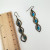 Vintage Boho Natural Turquoise Sterling Silver Dangle Earrings With Yellow Hue
