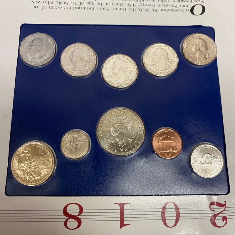 2018 P Denver Uncirculated Mint Set Postal Commemorative Society Coin & Stamps
