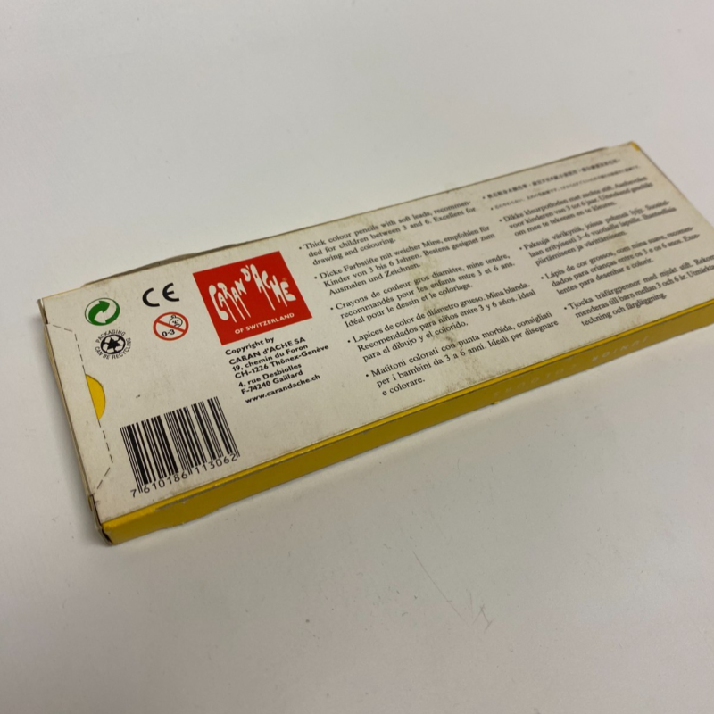 Caran d'Ache Junior 6 Large Diameter Colour Pencils NEW Swiss Made | 113062