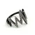 Heart Pulse Black Rhodium 925 Silver Cubic Zirconia Ring Sz 9.5