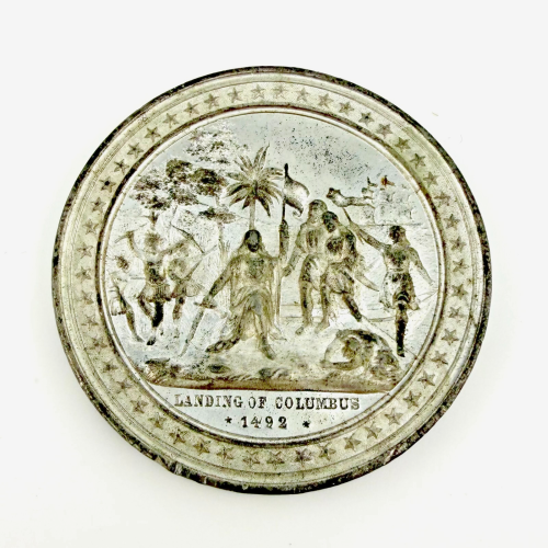 1893 - COLUMBIAN EXPOSITION - Medal - White Metal - Large (50mm) 1893 - COLUMBIAN EXPOSITION - Medal - White Metal - Large (50mm)