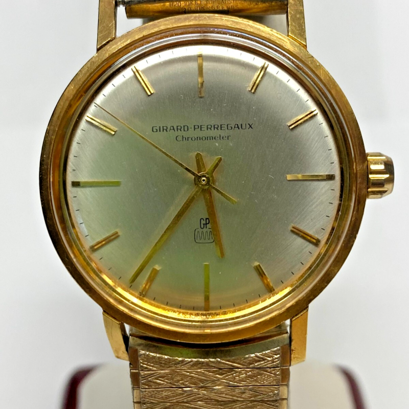 Vintage Girard-Perregaux Mens Watch 18K Solid Gold Chronometer