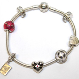 Pandora "Happy Birthday" Charms Sterling Silver Bracelet **7 Charms**
