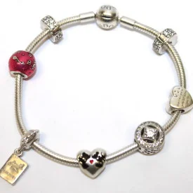 Pandora "Happy Birthday" Charms Sterling Silver Bracelet **7 Charms**