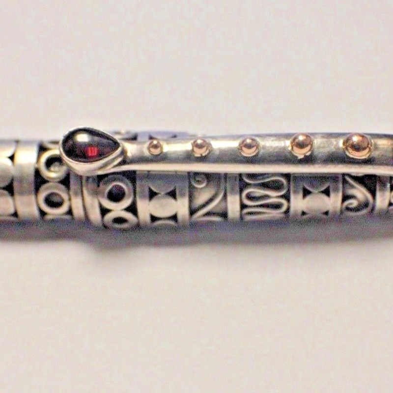Vintage Silver Gold Plated Gem Stone Pen !!!! Vintage Silver Gold Plated Gem Stone Pen !!!!