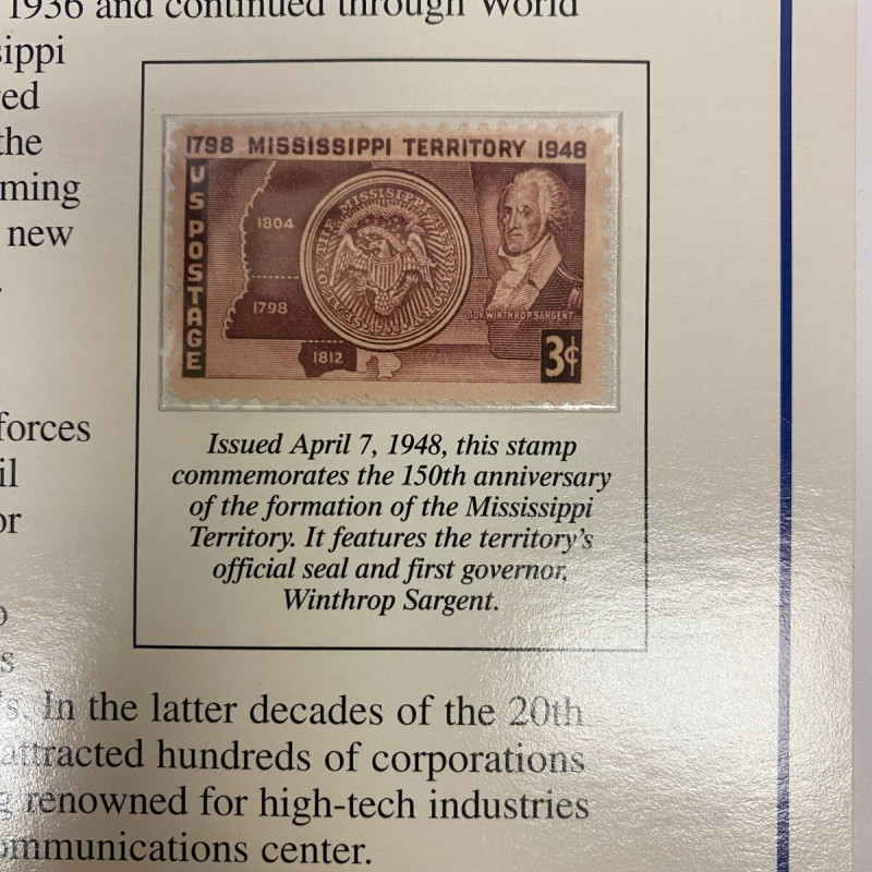 2002 P & D QUARTER COINS MISSISSIPPI STATEHOOD & STAMPS COLLECTION