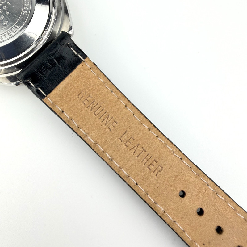 Vintage Seiko Electronic EL-370 Blue Dial Day-Date Stainless Steel Watch