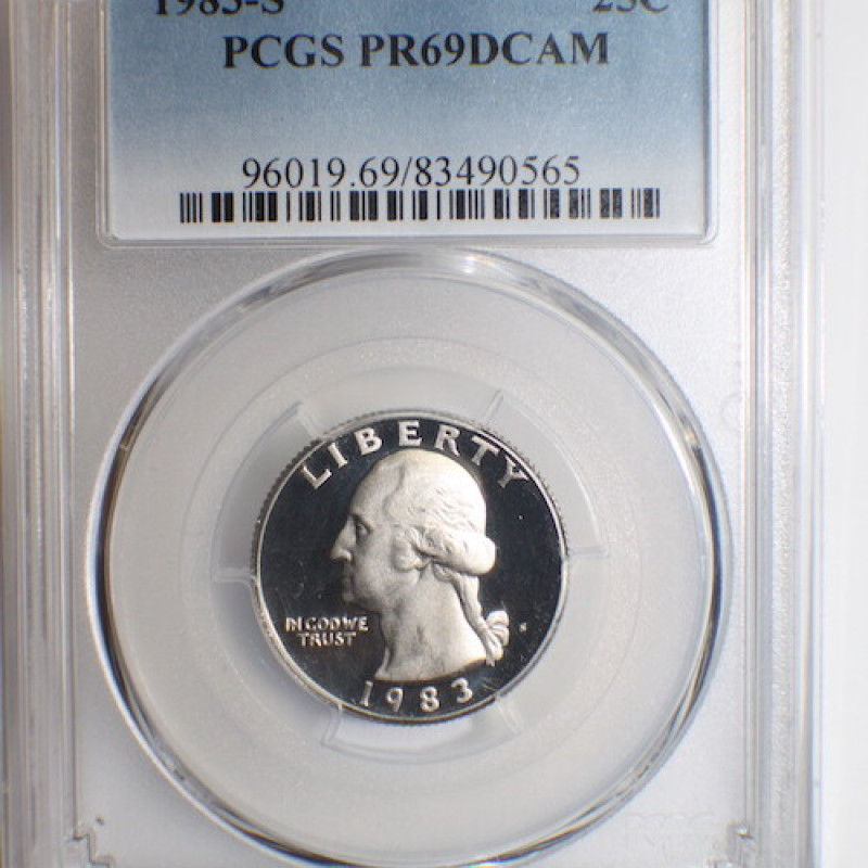 1983-S G.WASHINGTON 25C PCGS DCAM