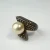 925 Sterling Silver  Vintage Pearl & Marcasite Cocktail Ring Size 6