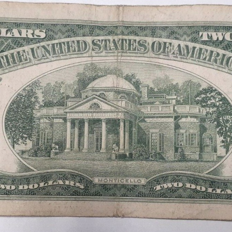 $2  Red Seal 1963  United States Note Dollar Bill