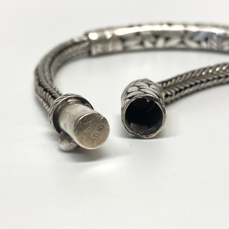 Annika Witt Bali Sterling Silver Bracelet ATI ID .925 Wheat Leaf Design 7.5&quo Annika Witt Bali Sterling Silver Bracelet ATI ID .925 Wheat Leaf Design 7.5&quo