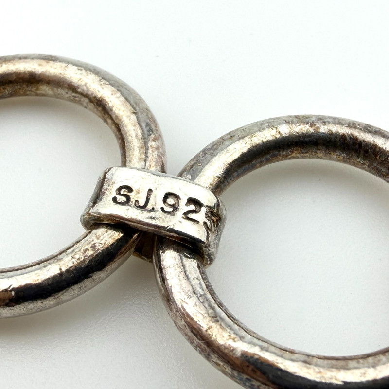 Navajo Selina Jake 925 Sterling Bracelet w/large Asymmetrical Amazonite Stones