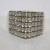 Sterling Silver Gold Plated Diamond Ring Size 12