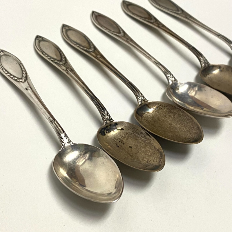 Set Of 6 Antique German 800 Silver Spoons Set Of 6 Antique German 800 Silver Spoons