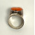 Superb Vintage Sterling Silver Salmon Orange Coral Ring Size 7.25 Superb Vintage Sterling Silver Salmon Orange Coral Ring Size 7.25