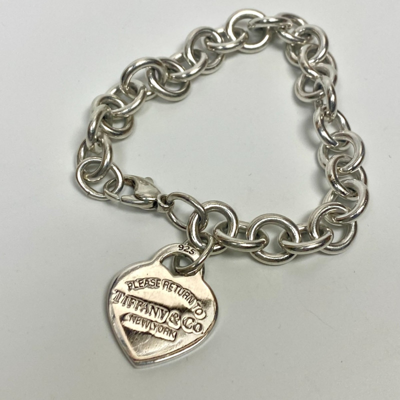 Tiffany&Co Sterling Silver Return To Tiffany Heart Tag Bracelet