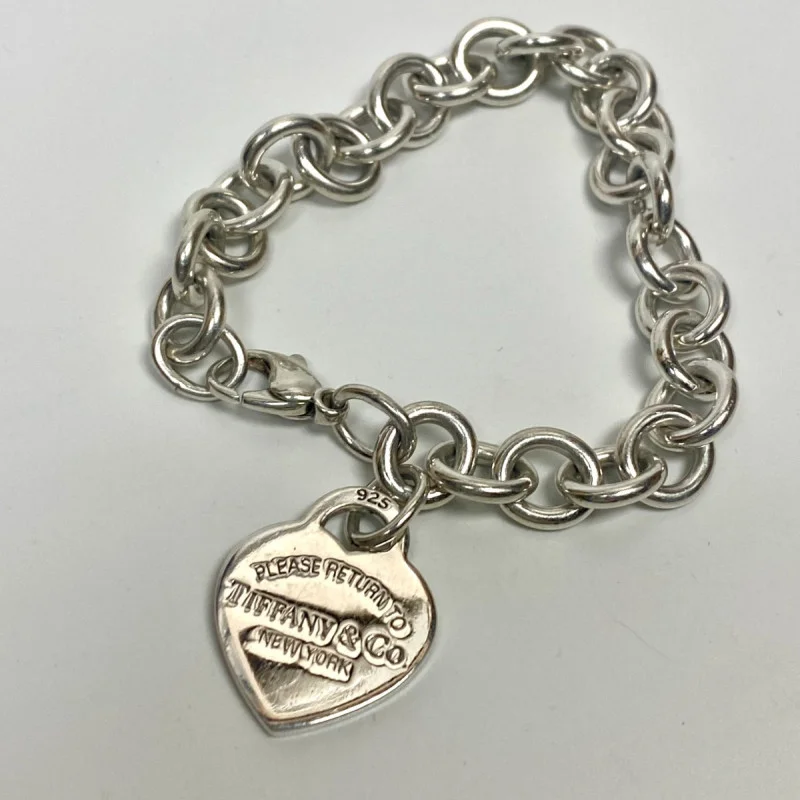 Tiffany&Co Sterling Silver Return To Tiffany Heart Tag Bracelet