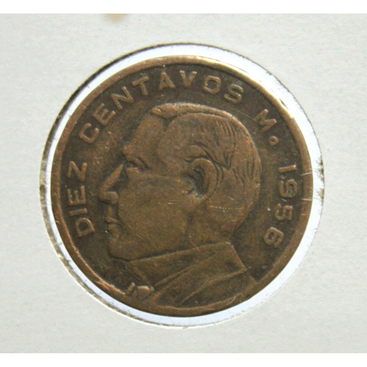 1956 Mexico ESTADOS UNIDOS MEXICANOS 10 Centavos KM# 433 