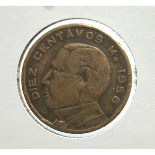 1956 Mexico ESTADOS UNIDOS MEXICANOS 10 Centavos KM# 433 