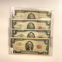 4 Banknotes 1963 Two Dollar Note Red Seal $2