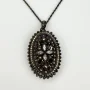 Judith Jack Sterling Silver Marcasite Oval Locket Pendant on Original Chain