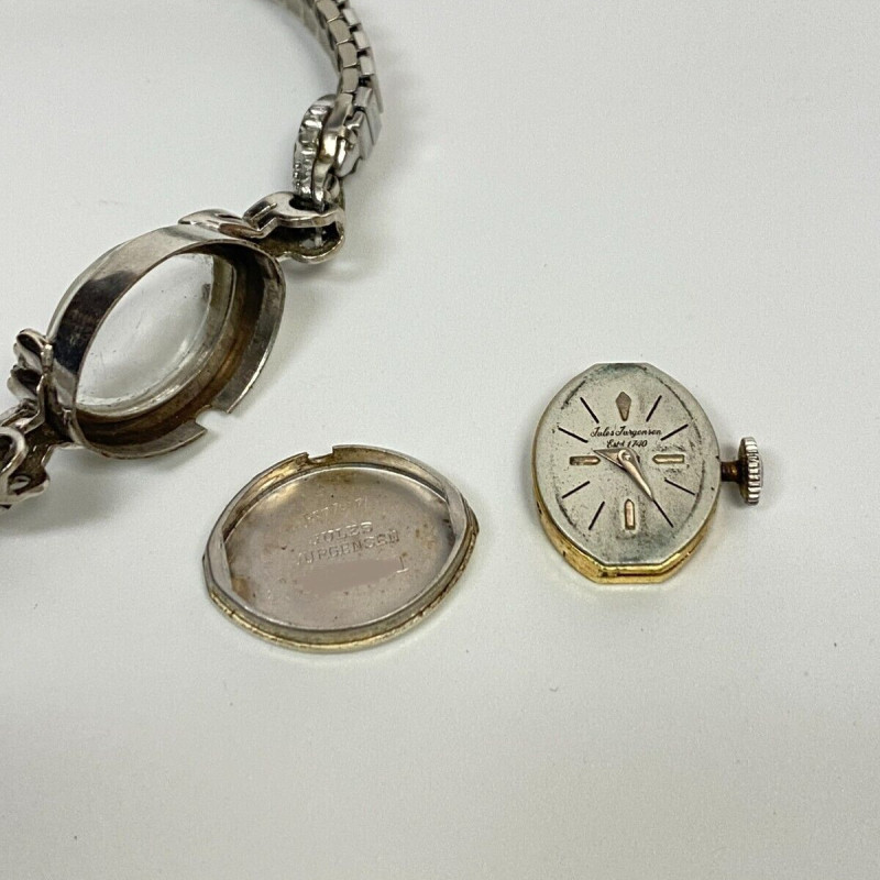 Vintage Jules Jurgensen Ladies 14K White Gold And Diamonds Vintage Jules Jurgensen Ladies 14K White Gold And Diamonds