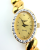 Longines Quartz Women's Watch Gold Tone Oval Diamond Bezel Bracelet BT 9815