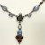 NICKY BUTLER STERLING UNUSUAL FESTOON DRAPE MOONSTONE, GARNET 17 NECKLACE