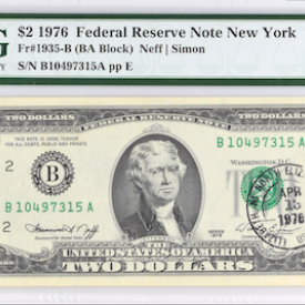  PMG 64 FR#1935-B 1976 $2 (BA Block) NEFF/SIMON   CHOICE UNCIRCULATED