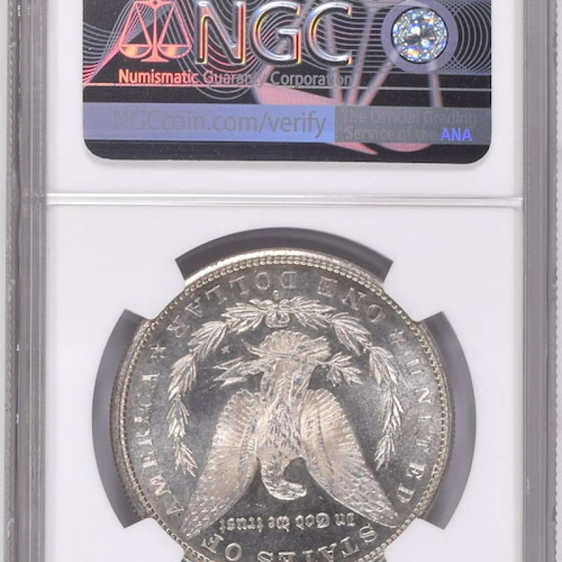 NGC 1882 S $1 MS 62 MORGAN DOLLAR