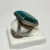 Vintage DTR China Blue Turquoise, Silver 925 Ring, Size 9