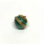 Antique Sterling Silver Enamel Egg shape green with gold designs